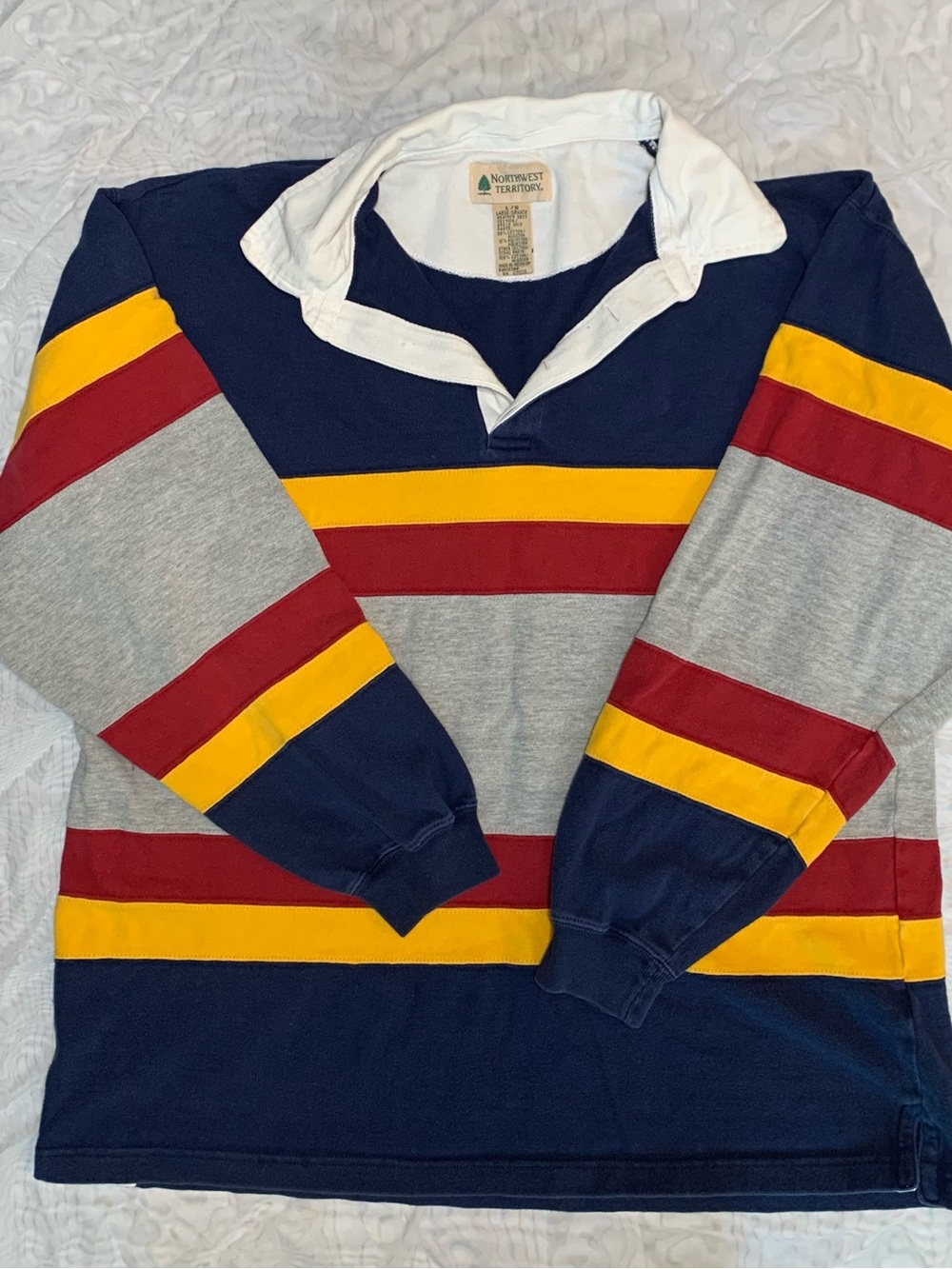Northwest Territory Rugby Pullover, Button Up Neck, Men’s Large